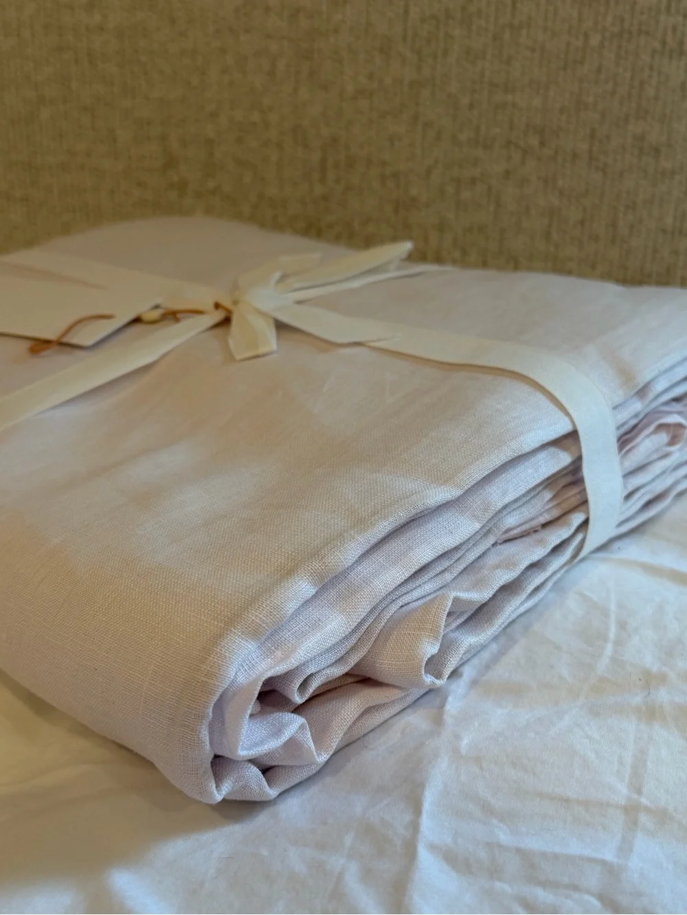Quince 48x96 European Linen Room Darkening Curtain Vintage Blush Single Panel